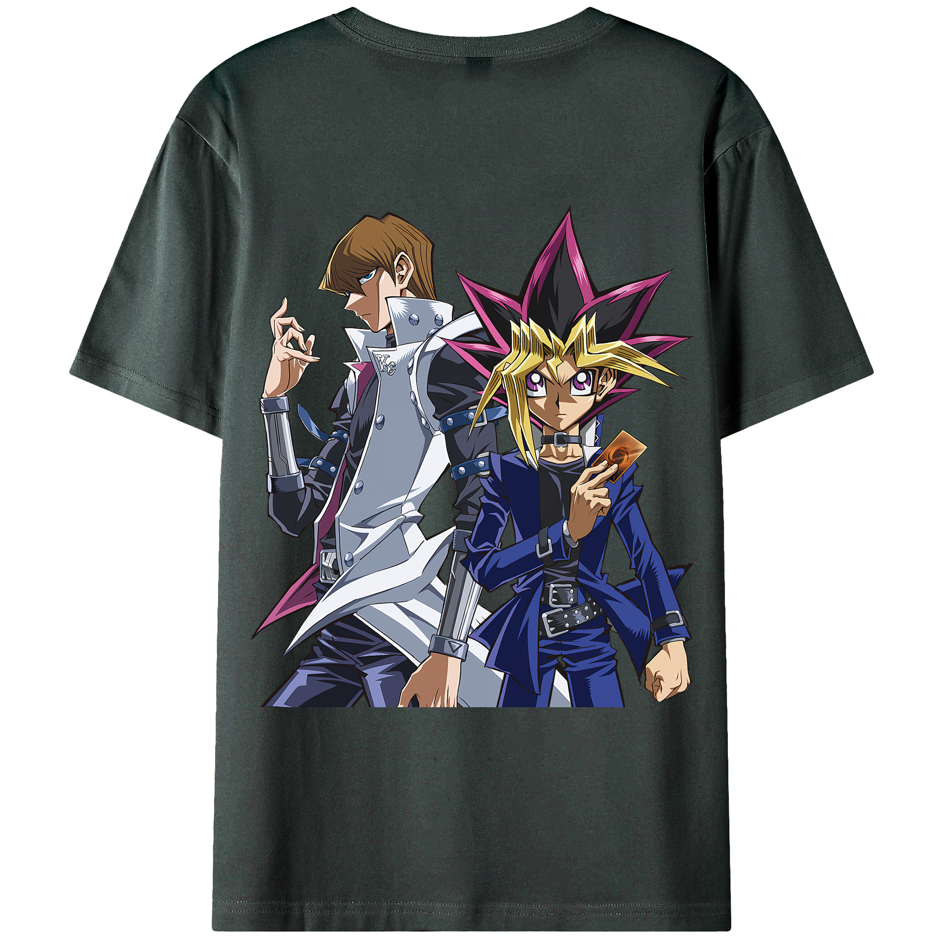 （画像用） 遊☆戯☆王 Yu-Gi-Oh! 綿100％ メンズ半袖Tシャツ（バックプリント） 通気性